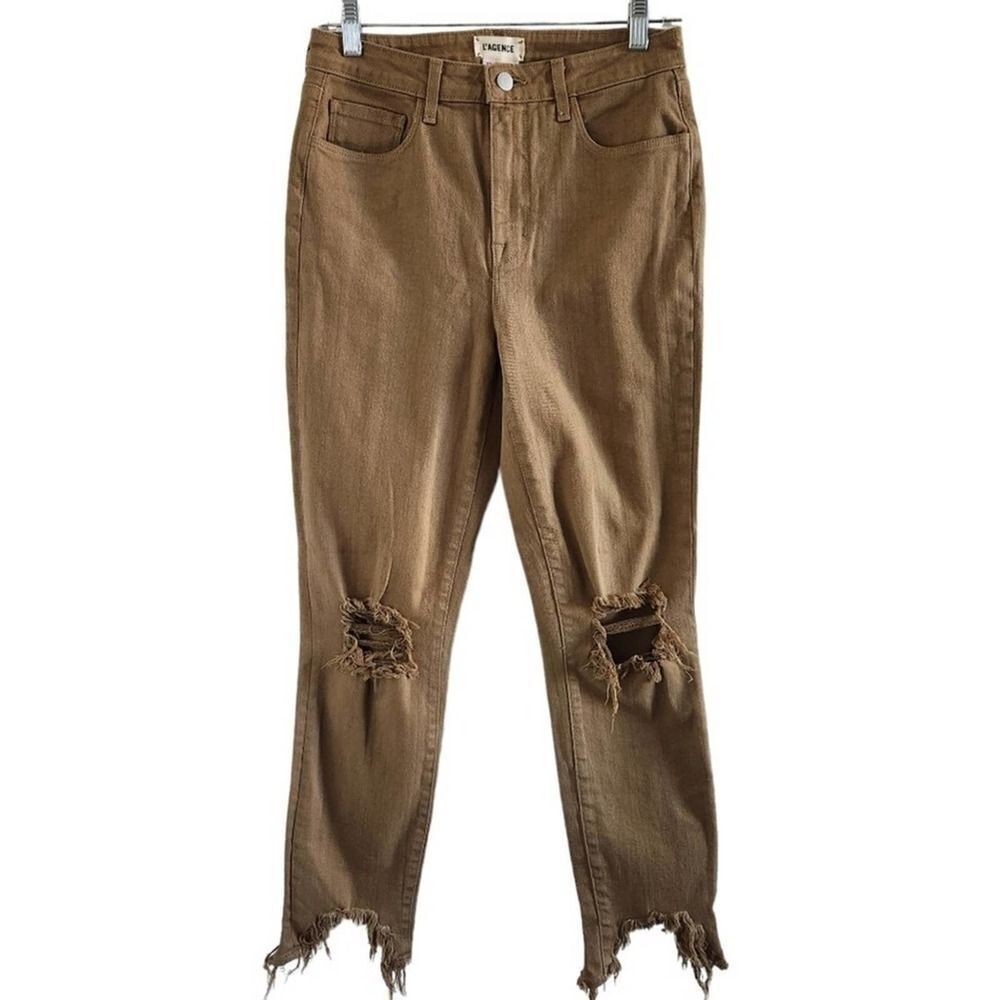 𝅺L'AGENCE High Line High Rise Skinny Destroyed Size 27